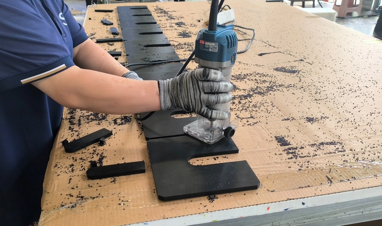 Black Color Anti-Slip Surface Textured Hdpe Sheet