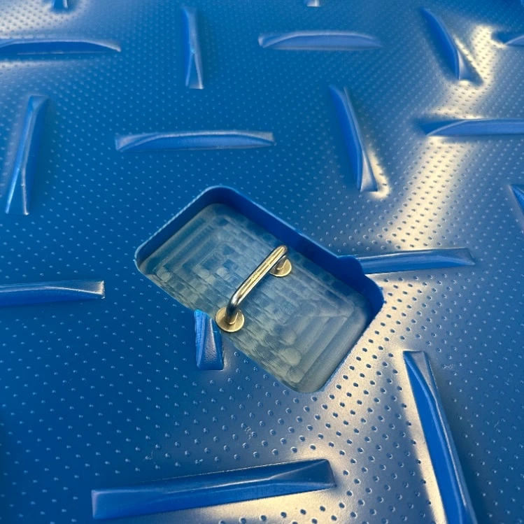 Blue color hdpe board Cover with hook