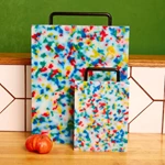 Red & White Chopping Block Cutting Board