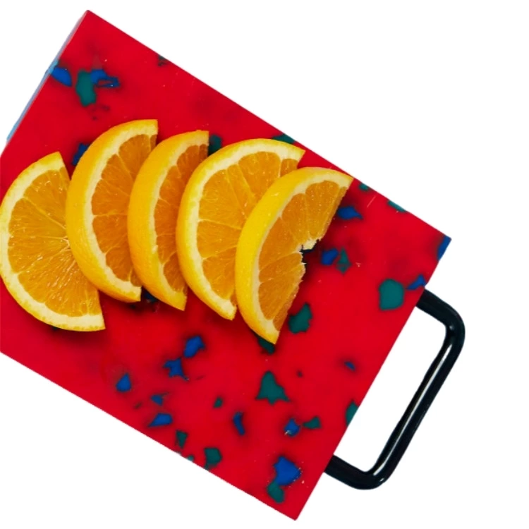Red & White Chopping Block Cutting Board