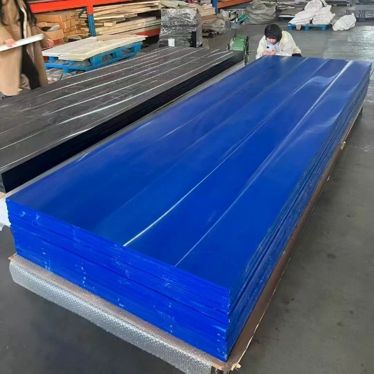 Uhmwpe Plate Abrasion Resistance Material Blue Color CNC Cut Service Plastic PE1000 Sheet Uhmw Plastic Sheets