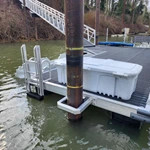 Pile Brackets with UHMW Blocking