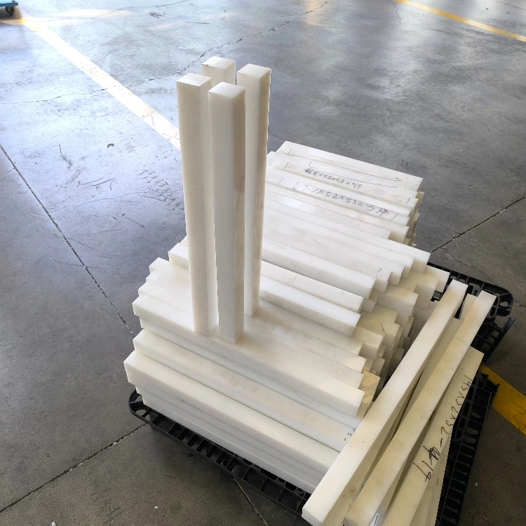 Natur Color Virgin Grade Custom dimensions 52mm×650mm PE 1000 / PE-UHMW Blocks For CNC Turning