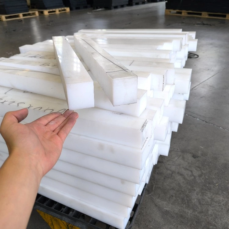 Natur Color Virgin Grade Custom dimensions 52mm×650mm PE 1000 / PE-UHMW Blocks For CNC Turning