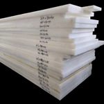 2620mm×510mm×40mm Nature Color Virgin Grade PE 1000 / PE-UHMW sheets/Board tấm nhựa uhmw pe
