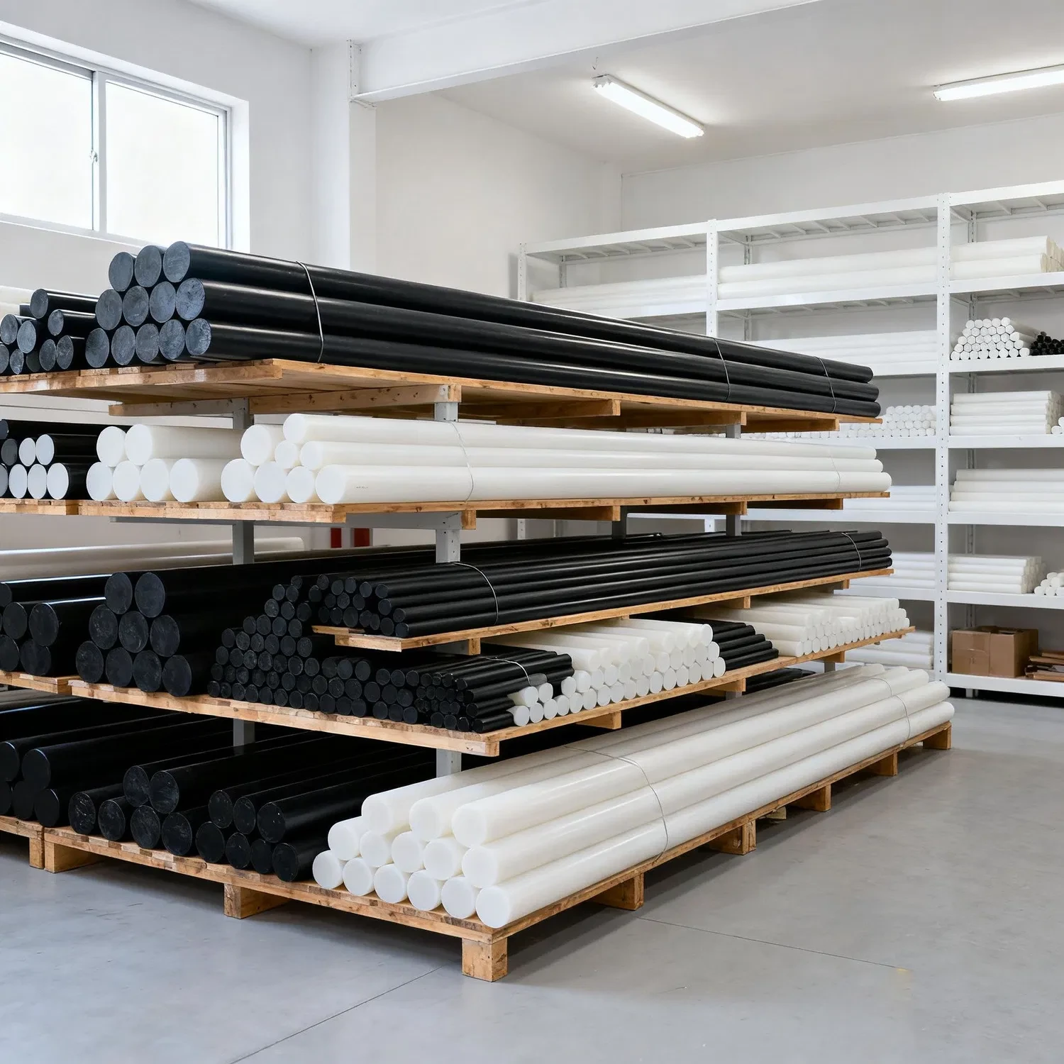 Black White Acetal Plastic POM Nylon Rod Shaft Bar Custom Cut 5mm-220mmExtrusion Plastic Pom Solid Rods