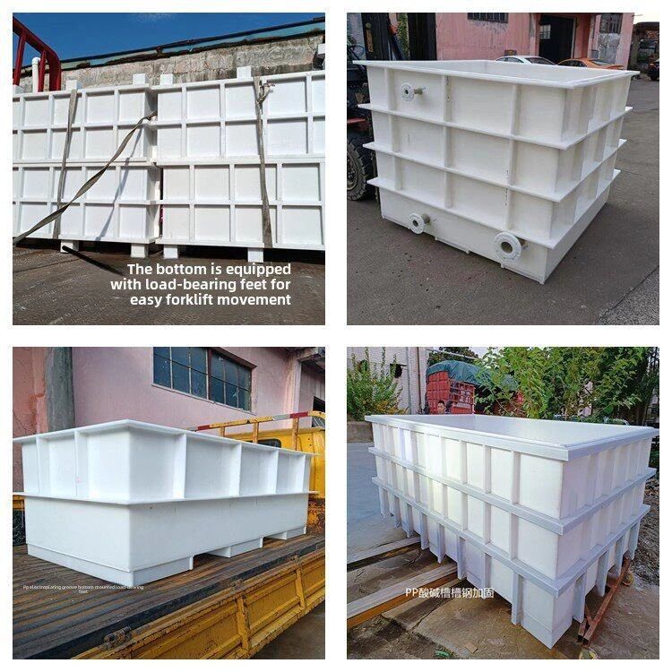 Environmental Protection Acid Alkali Resistant Pp Water Tank Phosphating Plating Pickling Tanks Tray Hood Fish Box Custom
