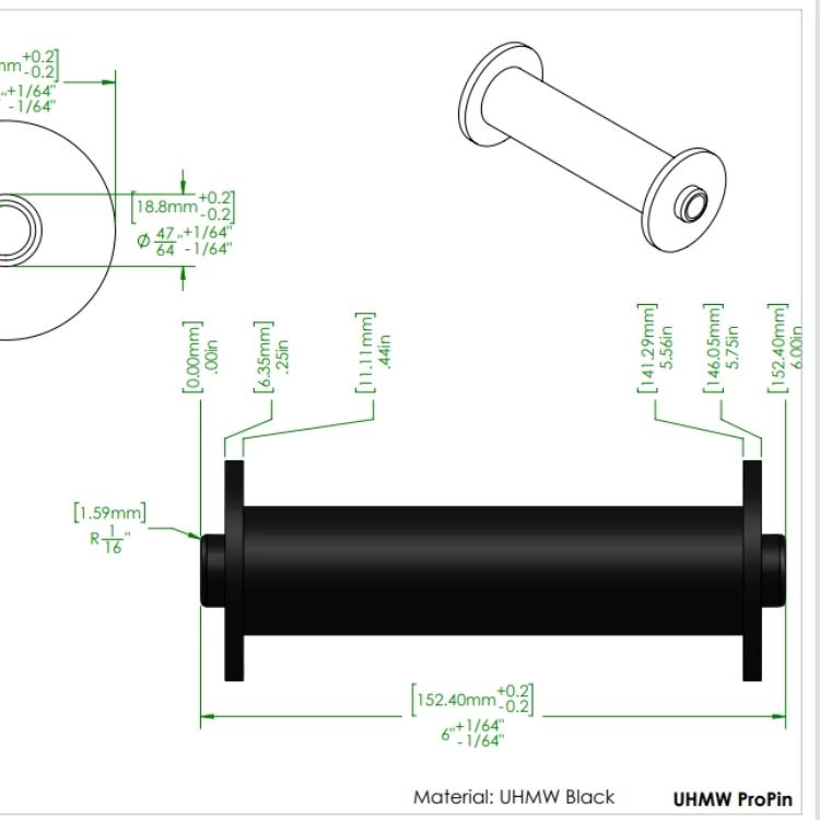 UHMWPE Rod & Custom Machined Parts | PE1000 CNC Plastic Components